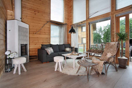 House 14 at exhibition Asuntomessut 2012 in Lappeenranta. Finlandのeditorial素材