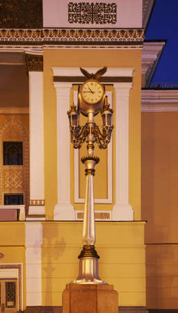Clock near Opera and Ballet Theatre in Almaty. Kazakhstanのeditorial素材