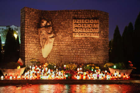 Monument to victims of fascism at Cemetery N 2 in Torun. Polandのeditorial素材
