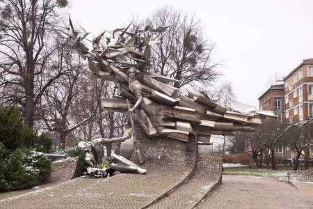 Monument to Polish post defenders in Gdansk. Poland