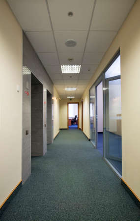 View of interiors of modern office buildingのeditorial素材