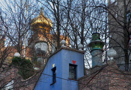 Hundertwasserhaus in Vienna. Austriaのeditorial素材