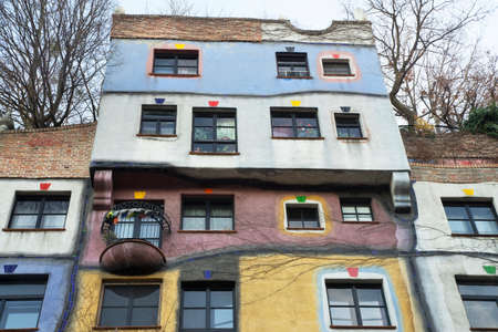 Hundertwasserhaus in Vienna. Austriaのeditorial素材