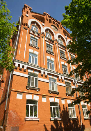 Yard Proletarka (Morozovsky town, Morozovsky barracks) built by Savva Morozov in Tver. Russia