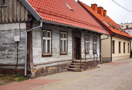 Old street in Nowy Dwor Gdanski. Polandのeditorial素材