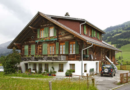 House in canton of Bern. Switzerlandのeditorial素材