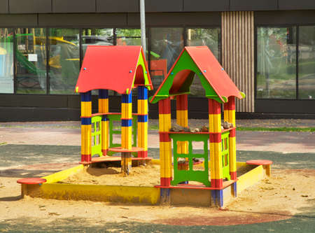 Playground in Solnechnogorsk (Sunny Mountain Town). Russiaのeditorial素材