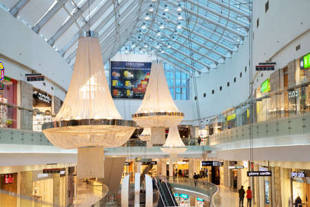 Europa shopping center at New city center. Snipiskes district in Vilnius. Lithuaniaのeditorial素材