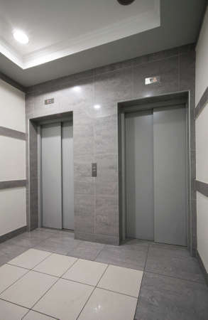 View of interiors of modern office buildingのeditorial素材