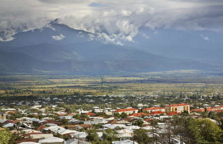 Alazani river plain near Telavi. Georgia