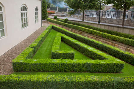 Garden near Four Seasons Hotel in Prague. Czech Republicのeditorial素材
