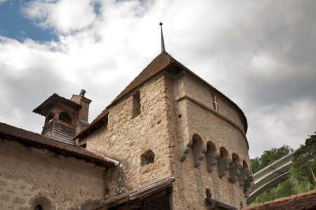 View of Chillon Castle. Switzerlandのeditorial素材