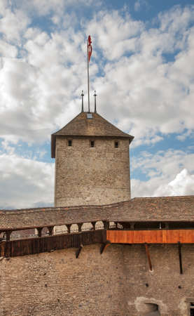 View of Chillon Castle. Switzerlandのeditorial素材