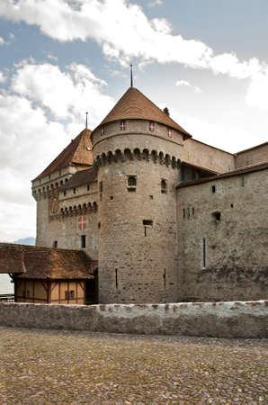 View of Chillon Castle. Switzerlandのeditorial素材