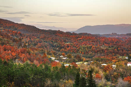 Landscape near Gelati village. Kutaisi district. Imereti Province. Georgiaの写真素材