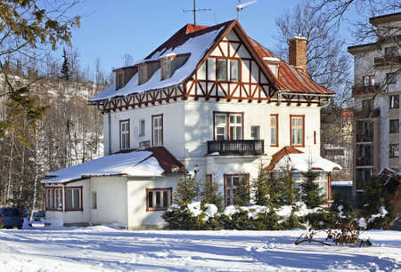 View of Tatranska Lomnica. Slovakiaのeditorial素材