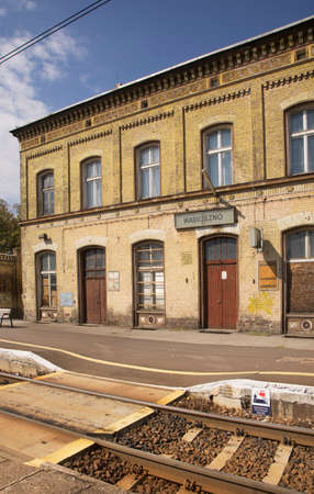Railway station in Wabrzezno. Poland