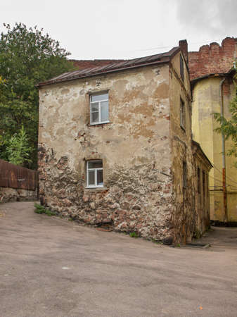 Oldest residential building in Vyborg. Russiaのeditorial素材