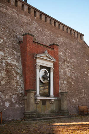 Monument to Christian d Elvert. Spilberk Castle in Brno. Czech republicのeditorial素材