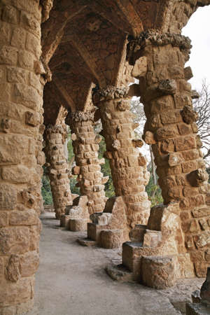 Park Guell in Barcelona. Spainのeditorial素材
