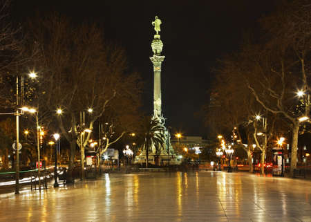 La Rambla boulevard in Barcelona. Spain