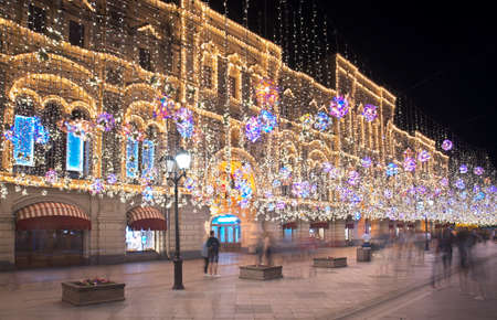 State Department Store - Upper Trading Rows (GUM). Nikolskaya street. Moscow. Russiaのeditorial素材