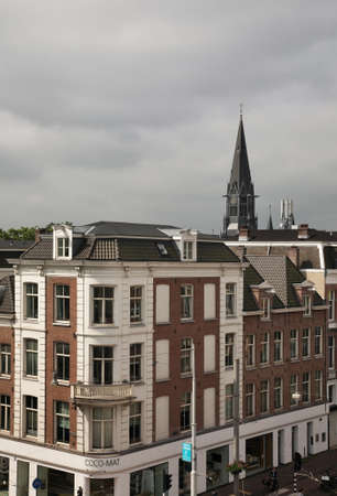 Overtoom street in Amsterdam. Netherlandsのeditorial素材