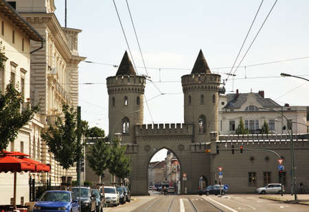 Nauen Gate (Nauener tor) in Potsdam. State Brandenburg. Germanyのeditorial素材