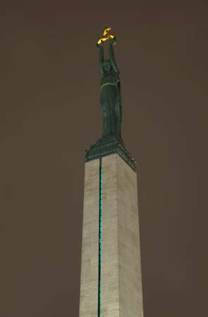 Freedom monument in Riga. Latviaのeditorial素材