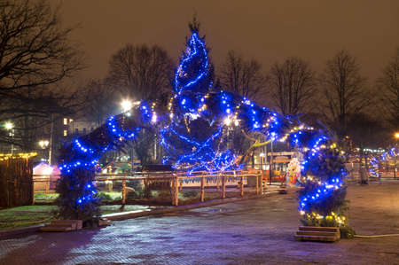Christmas decoration of Riga. Latviaのeditorial素材
