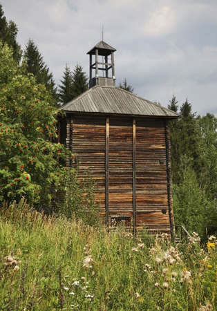 Brine lift tower in Khokhlovka. Perm krai. Russiaのeditorial素材
