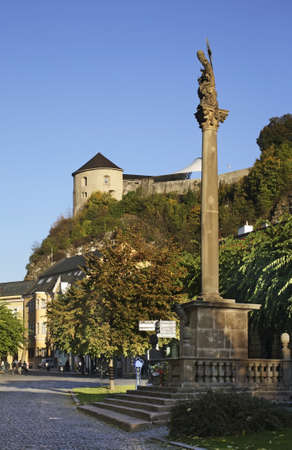 Square of Peace in Trencin. Slovakiaのeditorial素材