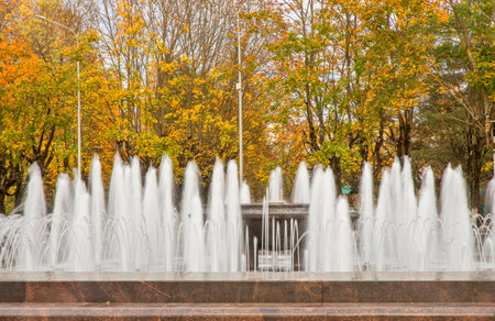 Central park "Nightingales" (named after the 1000th anniversary of Bryansk) in Bryansk. Russiaのeditorial素材