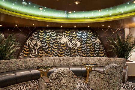 Interior of cruise ship MSC Poesiaのeditorial素材