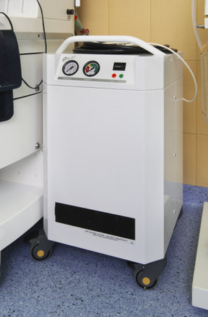 Equipment of operating room at hospital in Moscow. Russian federation