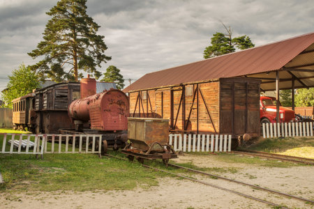 Kukushka (Cuckoo) - Pereslavl railway museum in Talitsy village near Pereslavl-Zalessky. Russiaのeditorial素材