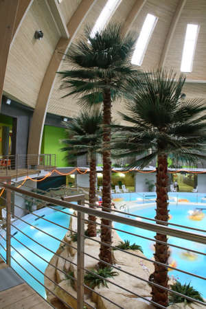 Water park at Druskininkai recreation and health center in Druskininkai. Lithuaniaのeditorial素材