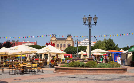 Soviet square in Grodno. Belarusのeditorial素材