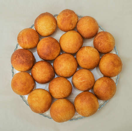 View of donuts on a plate
