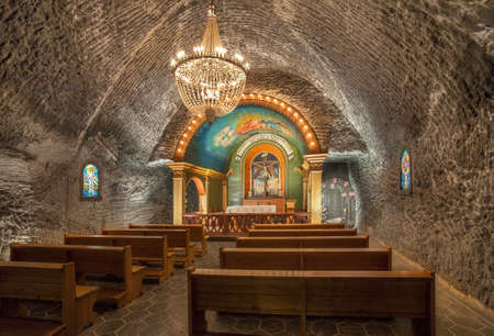 View of Wieliczka Salt Mine. Polandのeditorial素材