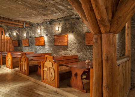 View of Wieliczka Salt Mine. Polandのeditorial素材