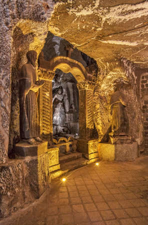 View of Wieliczka Salt Mine. Polandのeditorial素材