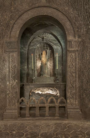 View of Wieliczka Salt Mine. Polandのeditorial素材