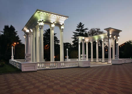 Colonnade at Seaside park in Batumi. Autonomous Republic of Adjara. Georgiaの写真素材