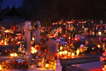 Cemetery near Vitanova. Slovakiaのeditorial素材