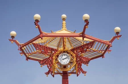 Clock tower in Elista. Republic of Kalmykia. Russiaのeditorial素材