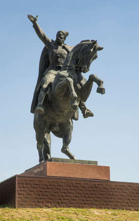 Monument to Oka Gorodovikov in Elista. Republic of Kalmykia. Russia