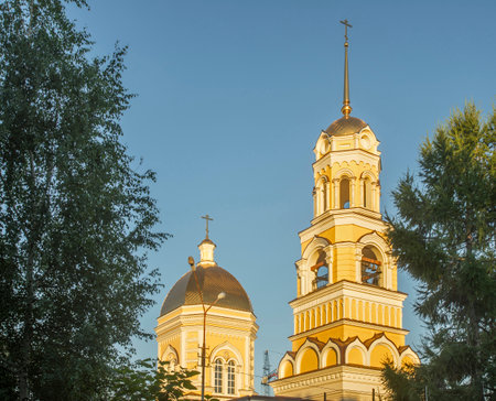 Holy Trinity cathedral in Engels. Russiaの写真素材
