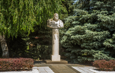 Monument to Georgy Zhukov in front of Museum-reserve Battle of Stalingrad in Volgograd (former Stalingrad). Russiaのeditorial素材