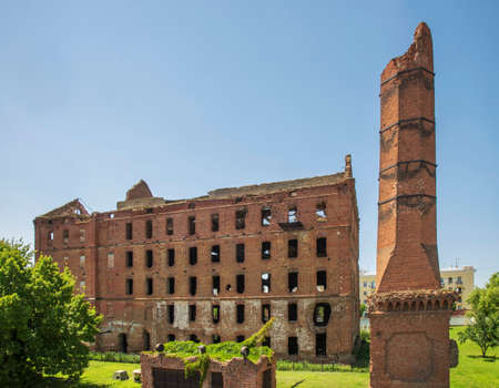 Mill of Gerhardt at Museum-reserve Battle of Stalingrad in Volgograd (former Stalingrad). Russiaのeditorial素材